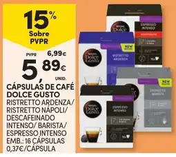 Continente Cápsulas de café dolce gusto promoção
