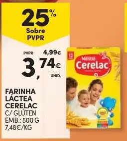 Continente Farinha láctea cerelac c/ gluten promoção