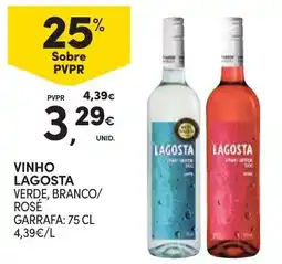 Continente vinho lagosta verde, branco/ rosé promoção