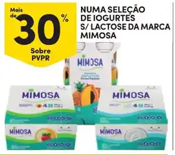 Continente Iogurtes s/lactose da marca mimosa promoção