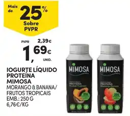 Continente Iogurte líquido proteína mimosa promoção
