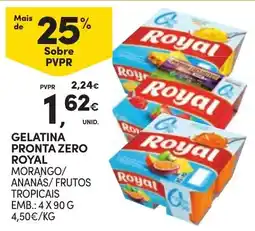 Continente gelatina pronta zero royal promoção