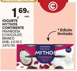 Continente Iogurte mythos continente promoção