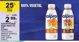 Continente Iogurte base soja meal to go alpro chocolate e banana / manga e maracujá promoção