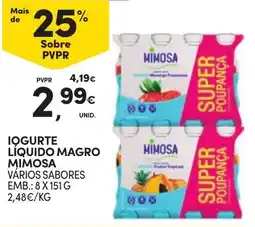 Continente Iogurte líquido magro mimosa promoção