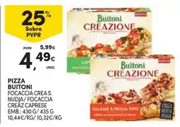 Continente Pizza Buitoni Focaccia Crea S. Nudja/ Focaccia Creáz Caprese promoção