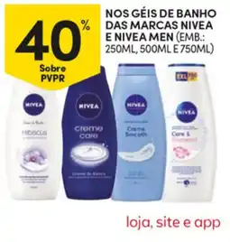 Continente Nivea nos géis de banho promoção
