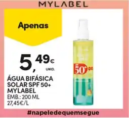Continente água bifásica solar spf 50+ mylabel promoção