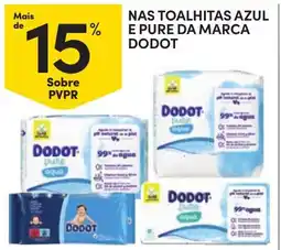 Continente toalhitas azul e pure da marca dodot promoção