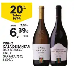Continente Vinho casa de santar dão, branco/ tinto promoção