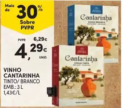 Continente Vinho cantarinha tinto/branco promoção
