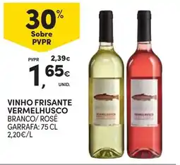 Continente vinho frisante vermelhusco branco/ rosé promoção