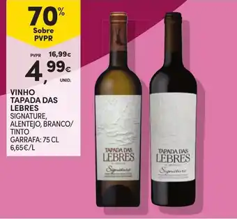 Continente vinho tapada das lebres signature promoção