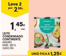 Continente Leite condensado continente magro promoção