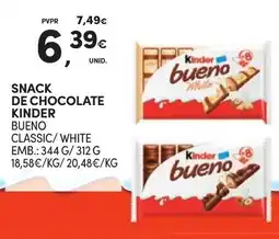 Continente Snack de chocolate kinder bueno classic/ white promoção