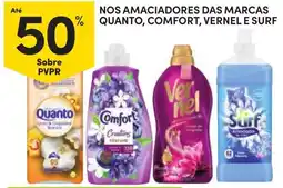 Continente Amaciadores das marcas Quanto, Comfort, Vernel e Surf promoção