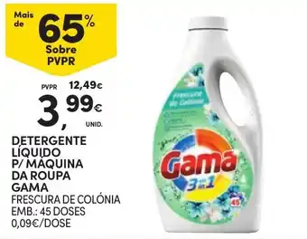 Continente Detergente liquido p/ maquina da roupa gama frescura de colonia promoção