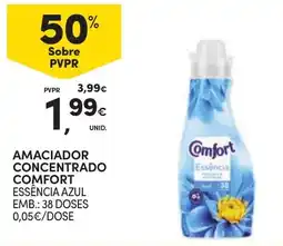 Continente amaciador concentrado comfort essência azul promoção