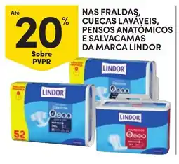 Continente fraldas, cuecas lavaveis, pensos anatomicos e salvacamass da marca lindor promoção