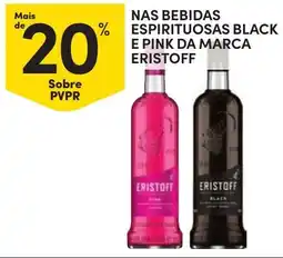 Continente Bebidas espirituosas black e pink da marca eristoff promoção