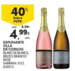 Continente Espumante villa de corgos blanc de blancs, bruto, branco/ rosé promoção