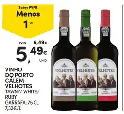 Continente vinho do porto calem velhotes tawny/white/ruby promoção