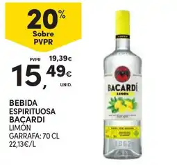 Continente Bacardi limón promoção