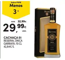 Continente Cachaça 51 Reserva, Única promoção