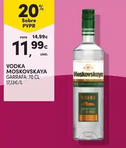 Continente Vodka Moskovskaya promoção