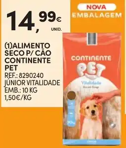 Continente Alimento seco p/ cão continente pet promoção