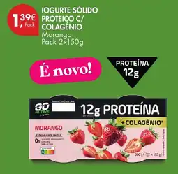 Pingo Doce Go Active iogurte sólido proteico c/ colagénio morango promoção