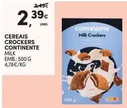 Continente Cereais crockers continente milk promoção