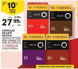 Continente Cápsulas de café delta q promoção