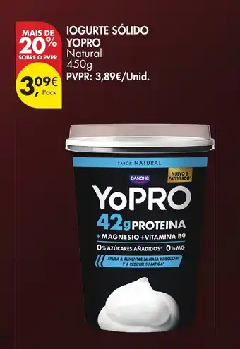 Pingo Doce Iogurte sólido yopro natural promoção