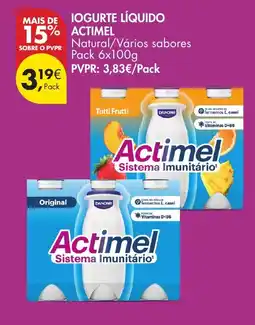 Pingo Doce Iogurte líquido actimel promoção