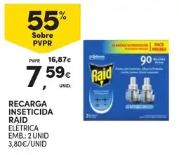 Continente Recarga inseticida raid elétrica promoção