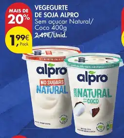 Pingo Doce Vegegurte de soja alpro promoção