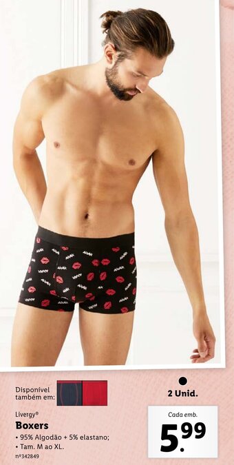 Lidl Livergy Boxers M ao XL 2 unid promoção