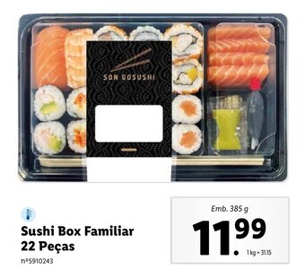 Lidl Sushi Box Familiar 385g promoção