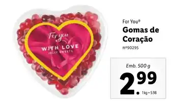 Lidl For You Gomas de Coração 500g promoção