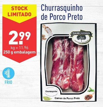 ALDI Churrasquinho de Porco Preto 250g promoção