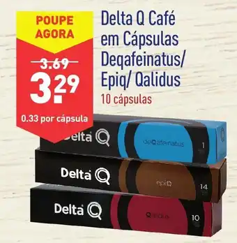 ALDI Delta Q Café em Cápsulas Deqafeinatus/Epiq/Qalidus 10 cápsulas promoção