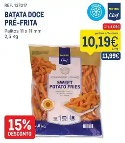Makro Batata doce pré-frita metro chef promoção