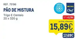 Makro Pão de mistura metro chef promoção