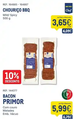 Makro Chouriço bbq metro chef promoção