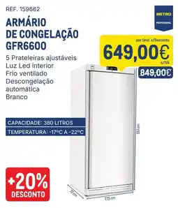 Makro armário de congelação gfr6600 promoção