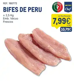 Makro Bifes de peru metro chef promoção