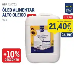 Makro óleo alimentar alto oleico metro chef promoção