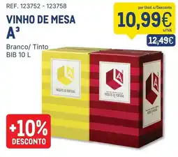 Makro Vinho de mesa A3 promoção