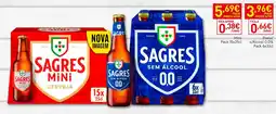 Recheio Sagres mini cerveja promoção